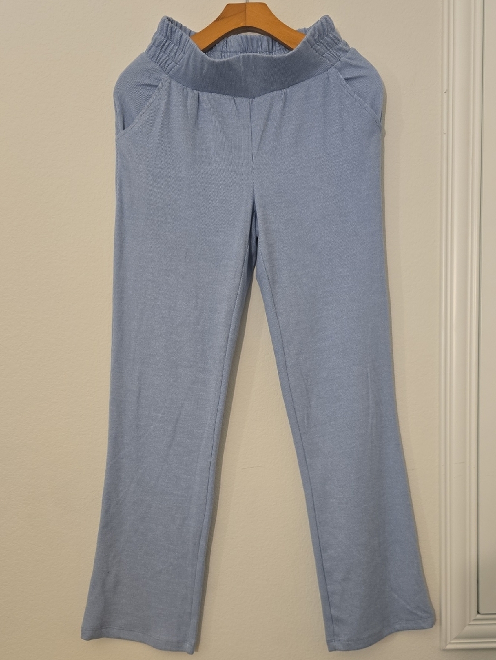 RBX Light Blue Ribbed Elastic Waist Pants